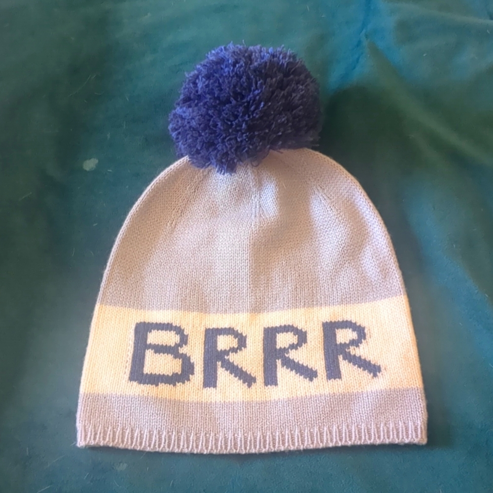 New Kate Spade $58 beanie hat cap BRRR thin lightweight winter hat